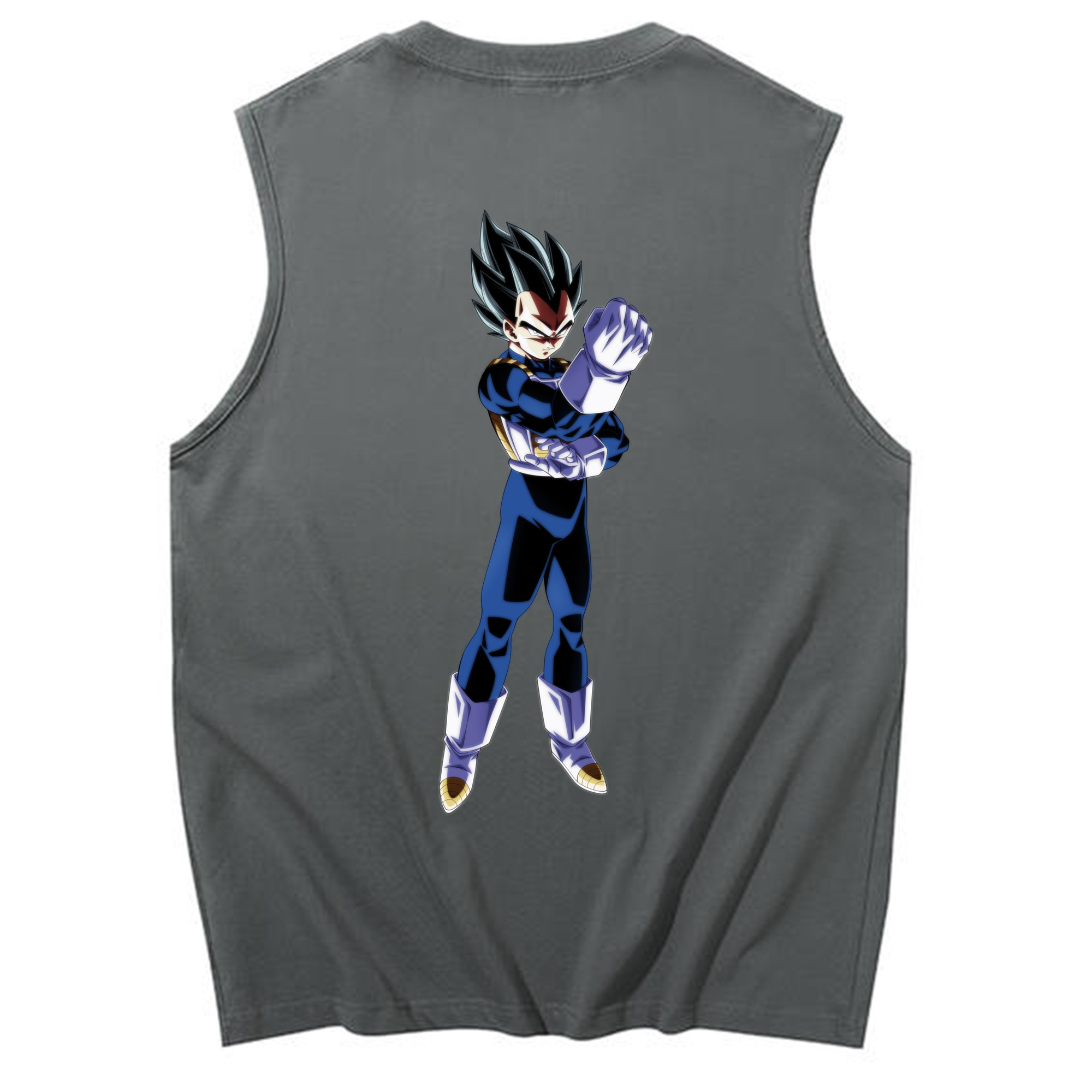 （画像用） ドラゴンボール ベジータ四世（Bejīta Yonsei）DRAGON BALL Vegeta IV コットン100％タンクトップ（背面プリント）